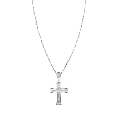 White Diamond Cross in 10k White Gold 2 Ctw